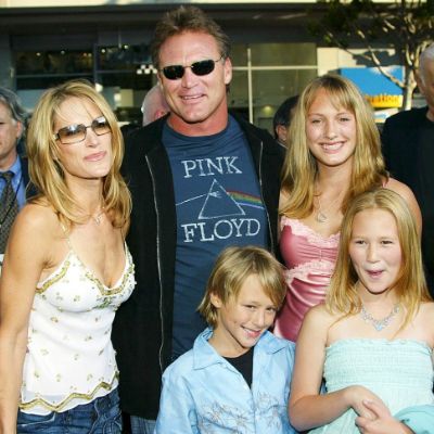 Brian Bosworth and Morgan Leslie Heuman along with their children. 